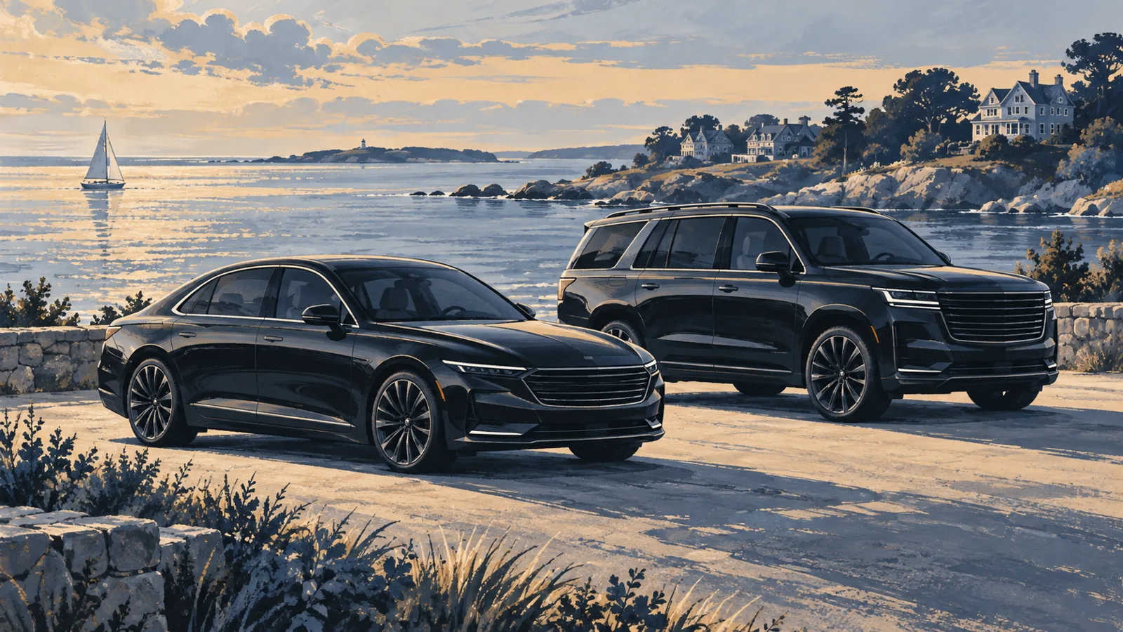 Illustration of sedan and SUV vehicle classes